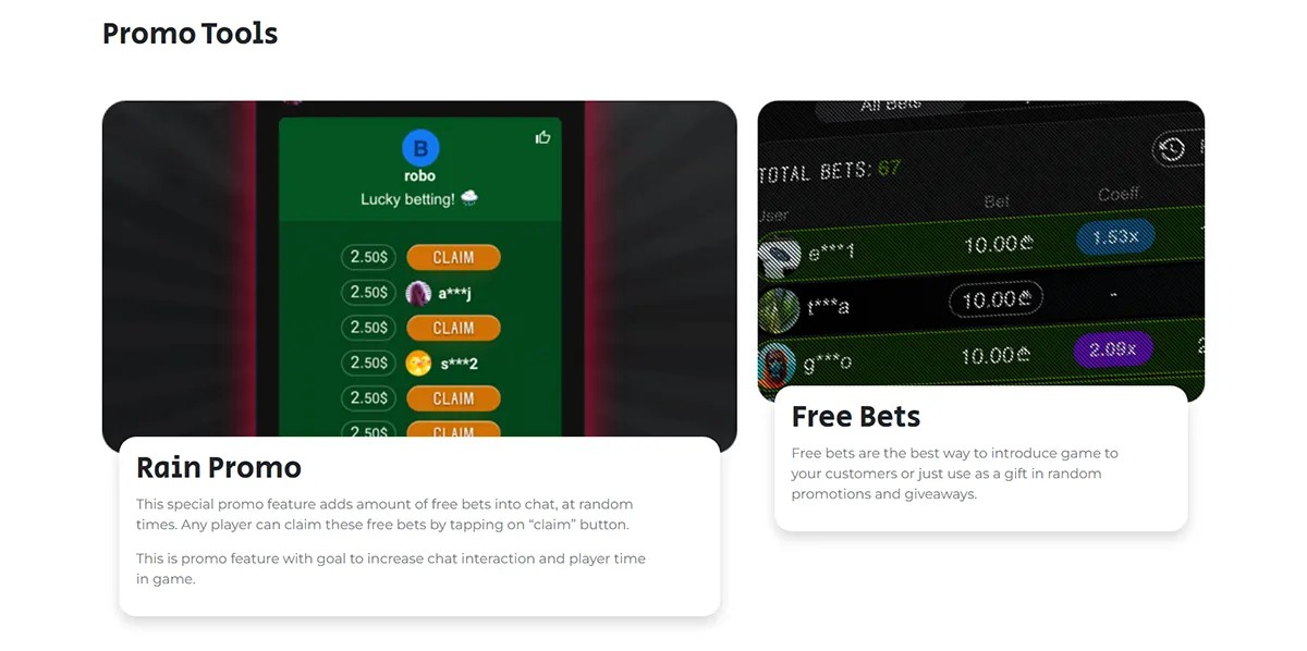 The image displays two promotional tools used in online gaming: 
